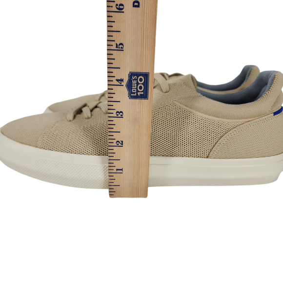 Rothys Sneakers sz 12 Mens RS02 Wheat Beige Tan Lace Up Breathable Beach Neutral - Picture 9 of 12